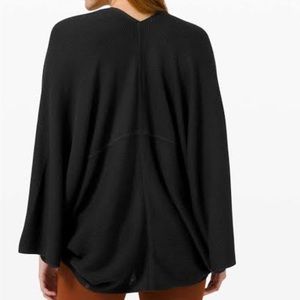 Lululemon cashlu textured knit wrap in black